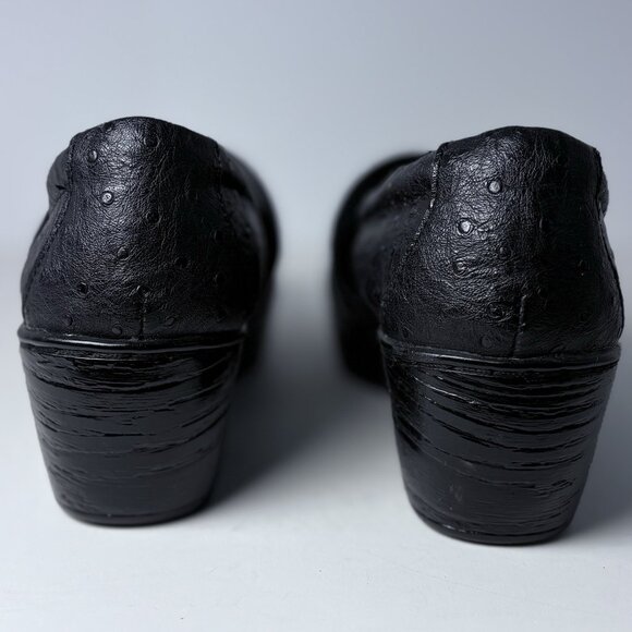 B.O.C. BORN NADIYYA Women's Black Ostrich Print Comfort Clog US 8M Boho, Casual - Picture 3 of 11